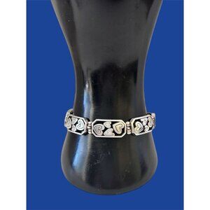 Brighton Go Lightly Heart Silver Crystal Plated Bracelet